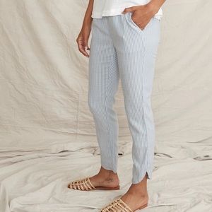 Marine Layer Allison Pant in Blue/White Stripe